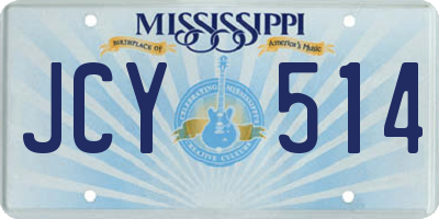 MS license plate JCY514