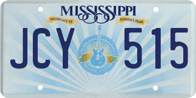 MS license plate JCY515