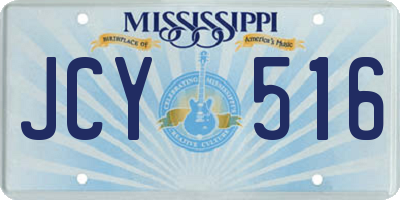 MS license plate JCY516