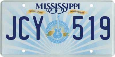 MS license plate JCY519
