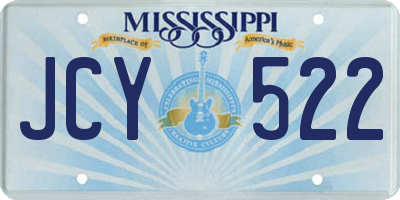MS license plate JCY522
