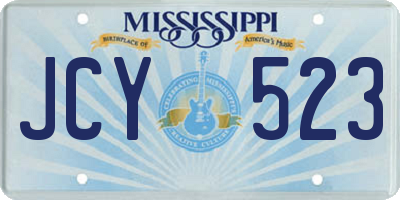 MS license plate JCY523