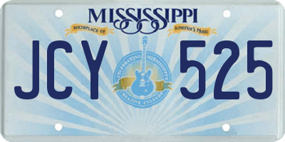 MS license plate JCY525