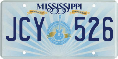 MS license plate JCY526