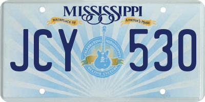 MS license plate JCY530