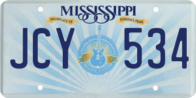 MS license plate JCY534