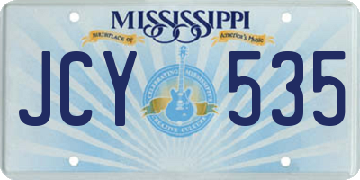 MS license plate JCY535
