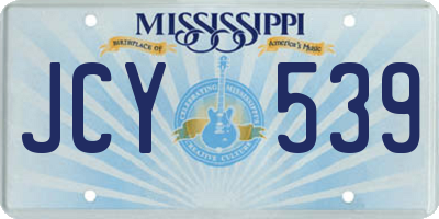 MS license plate JCY539