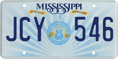 MS license plate JCY546