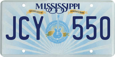 MS license plate JCY550