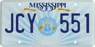 MS license plate JCY551
