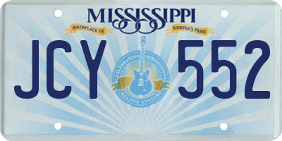 MS license plate JCY552