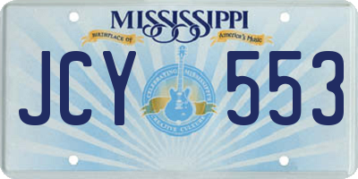 MS license plate JCY553