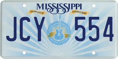 MS license plate JCY554