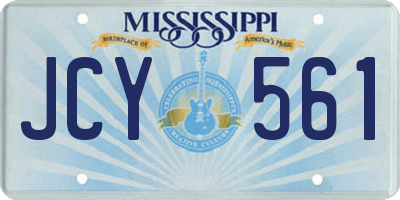 MS license plate JCY561