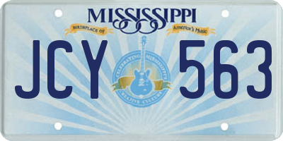 MS license plate JCY563