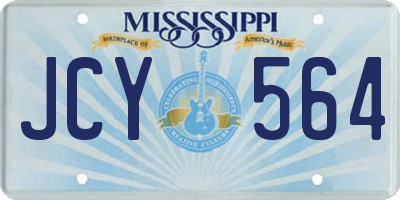 MS license plate JCY564