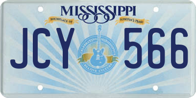 MS license plate JCY566