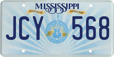 MS license plate JCY568