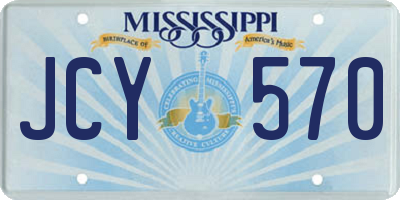 MS license plate JCY570