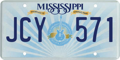 MS license plate JCY571