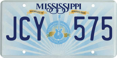 MS license plate JCY575