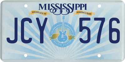 MS license plate JCY576