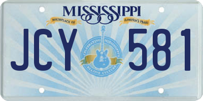 MS license plate JCY581