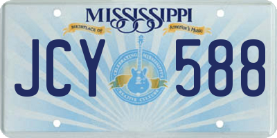 MS license plate JCY588