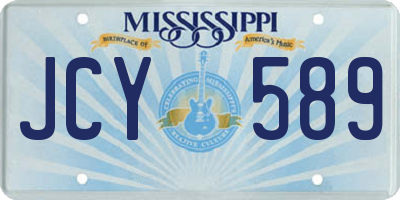 MS license plate JCY589