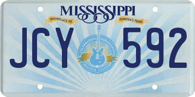 MS license plate JCY592