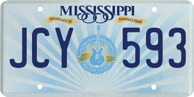 MS license plate JCY593