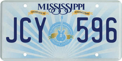 MS license plate JCY596