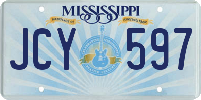MS license plate JCY597