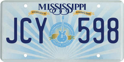 MS license plate JCY598