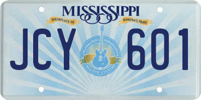 MS license plate JCY601