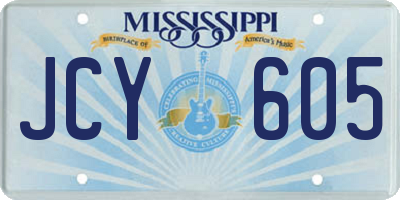 MS license plate JCY605