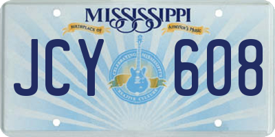MS license plate JCY608