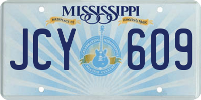 MS license plate JCY609