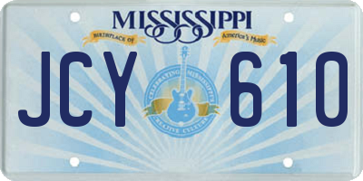 MS license plate JCY610