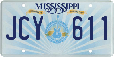 MS license plate JCY611