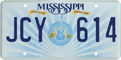 MS license plate JCY614