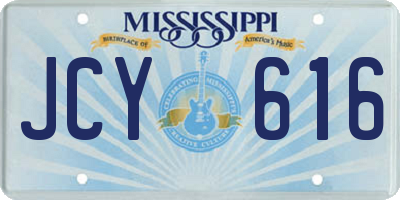 MS license plate JCY616