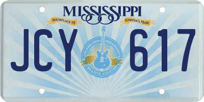 MS license plate JCY617
