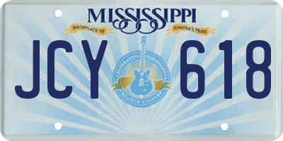 MS license plate JCY618