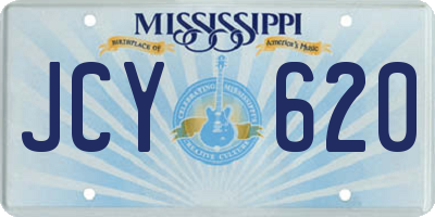 MS license plate JCY620