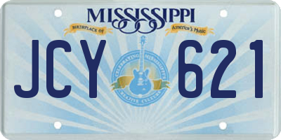 MS license plate JCY621