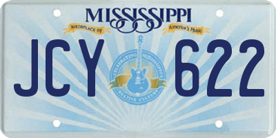 MS license plate JCY622
