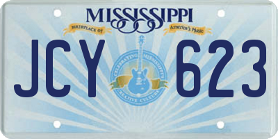 MS license plate JCY623