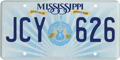 MS license plate JCY626